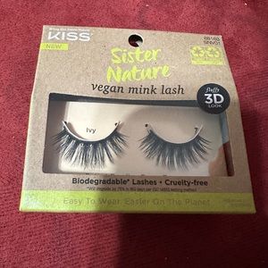 Kiss sister nature vegan mink lash biodegradable lashes cruelty free fluffy 3D
